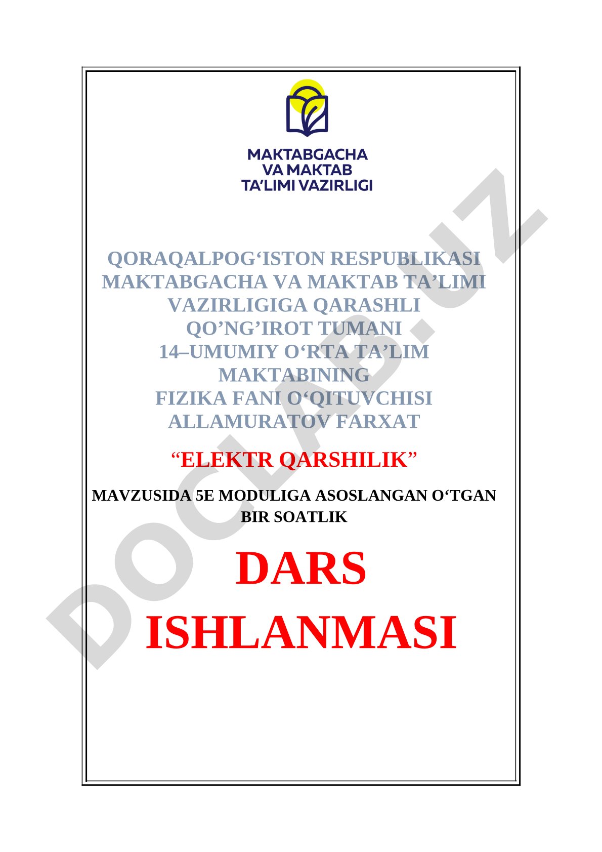 Elektr qarshilik