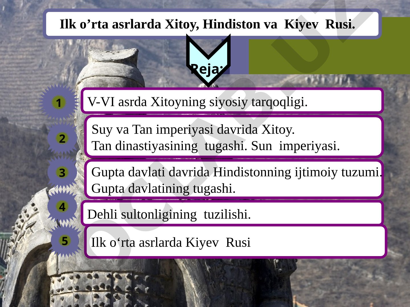 Ilk o'rta asrlarda Xitoy, Hindiston va Kiyev Rusi