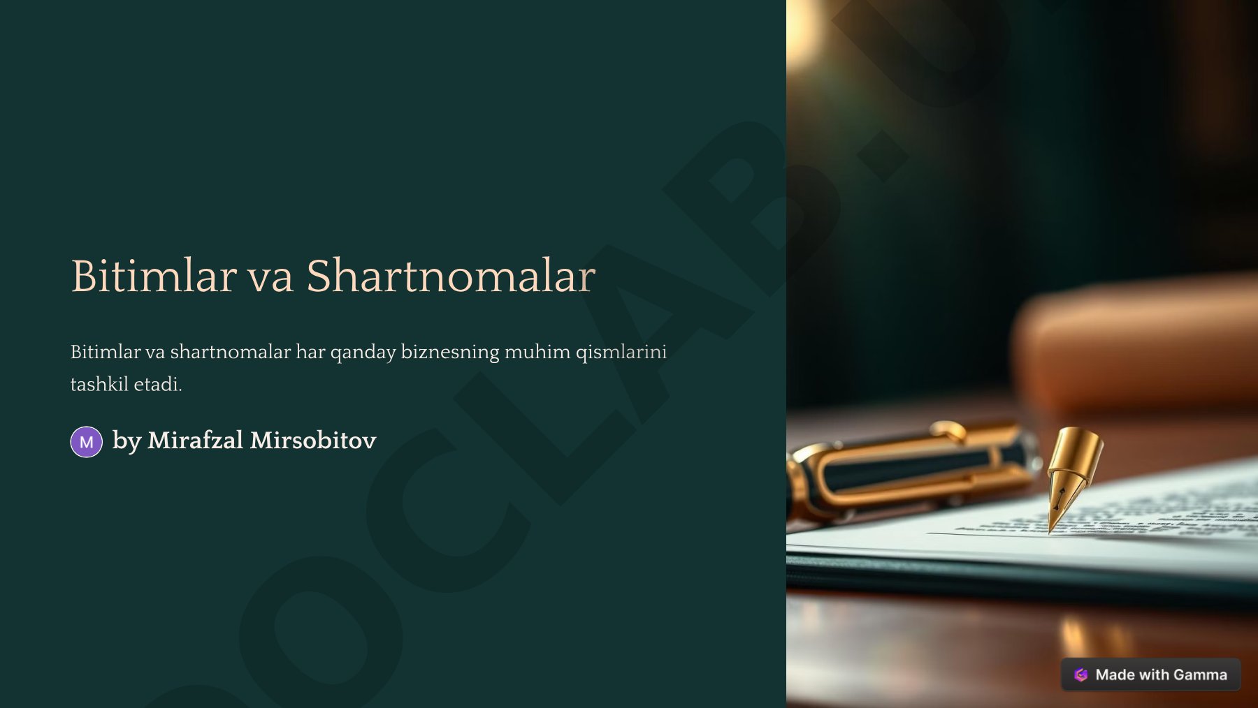 Bitim va shartnoma tushunchalari, tuzish bosqichlari, asosiy elementlari haqida ma'lumot