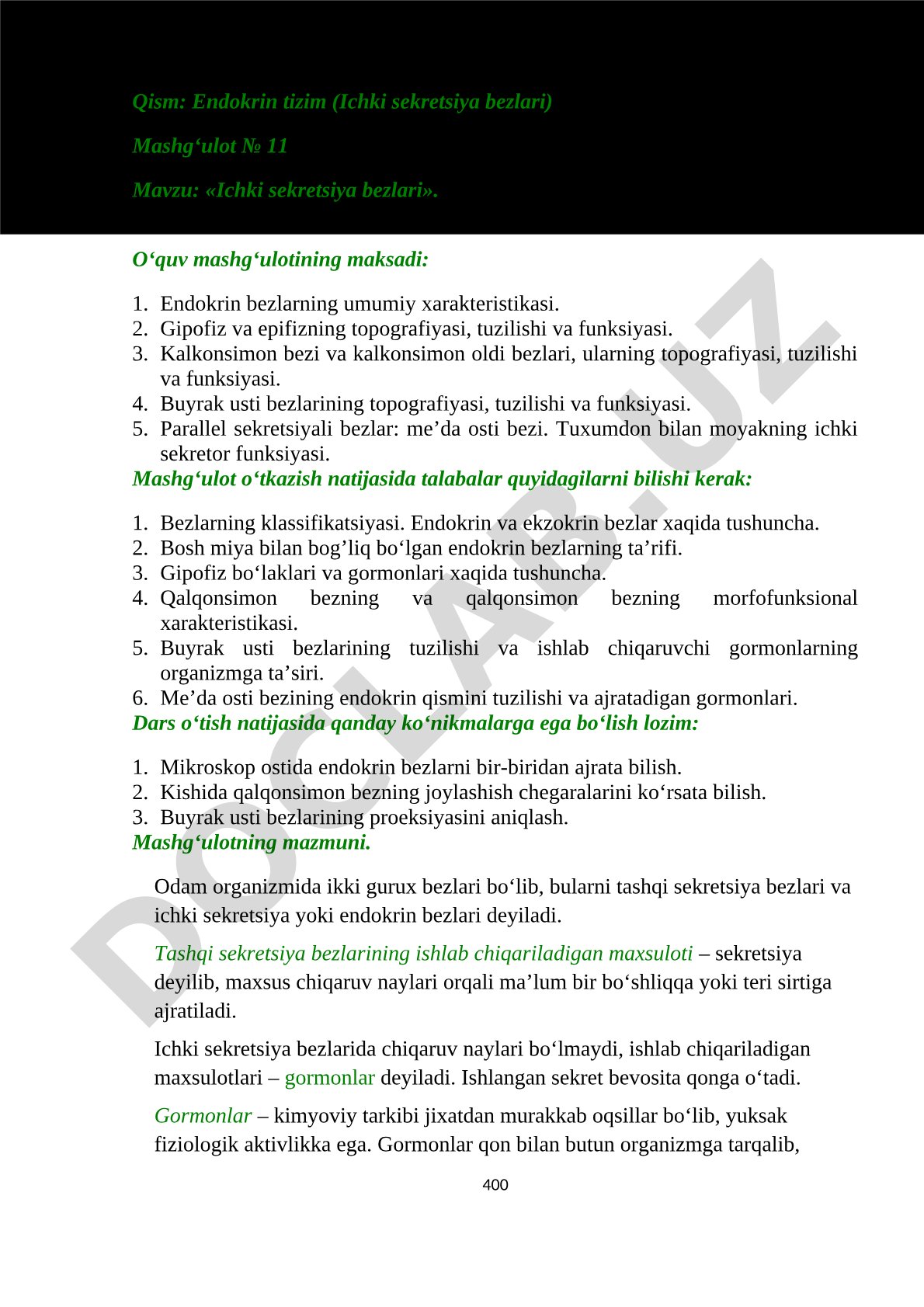 Ichki sekretsiya bezlari