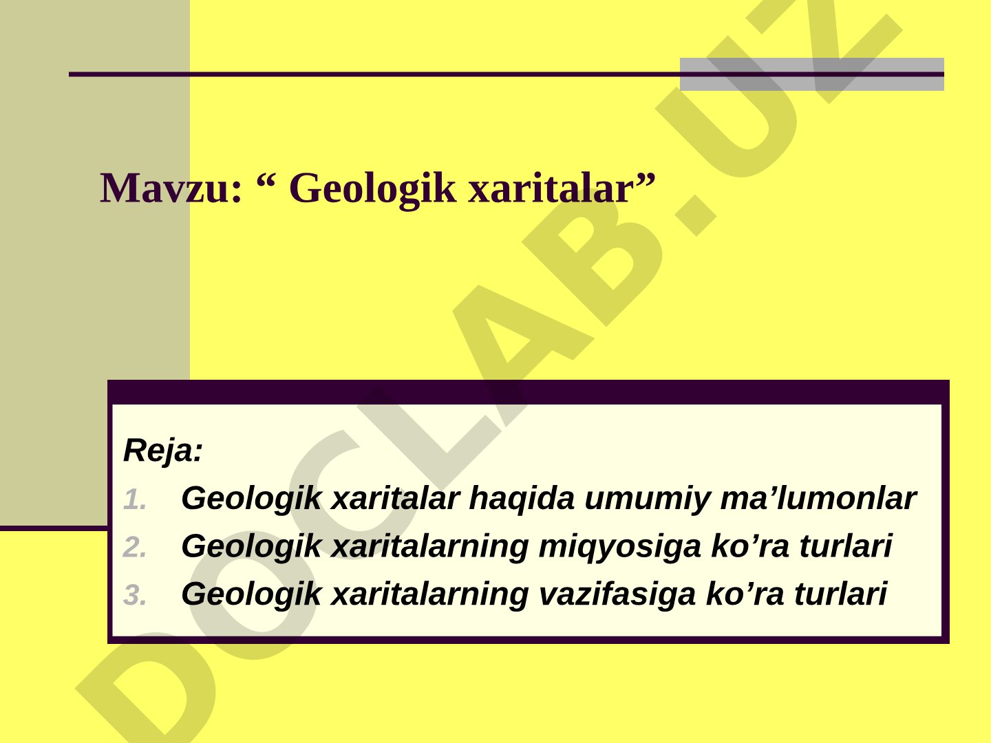 Geologik xaritalar