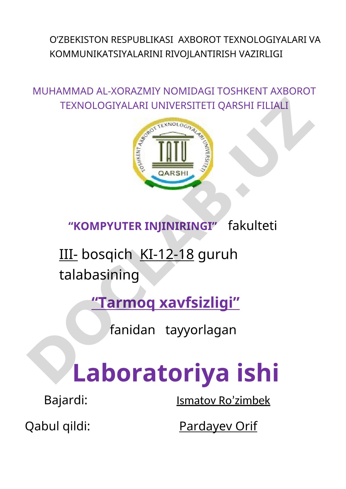 PPTP, L2F, L2TP va IPSec protokollarini tadqiq etish