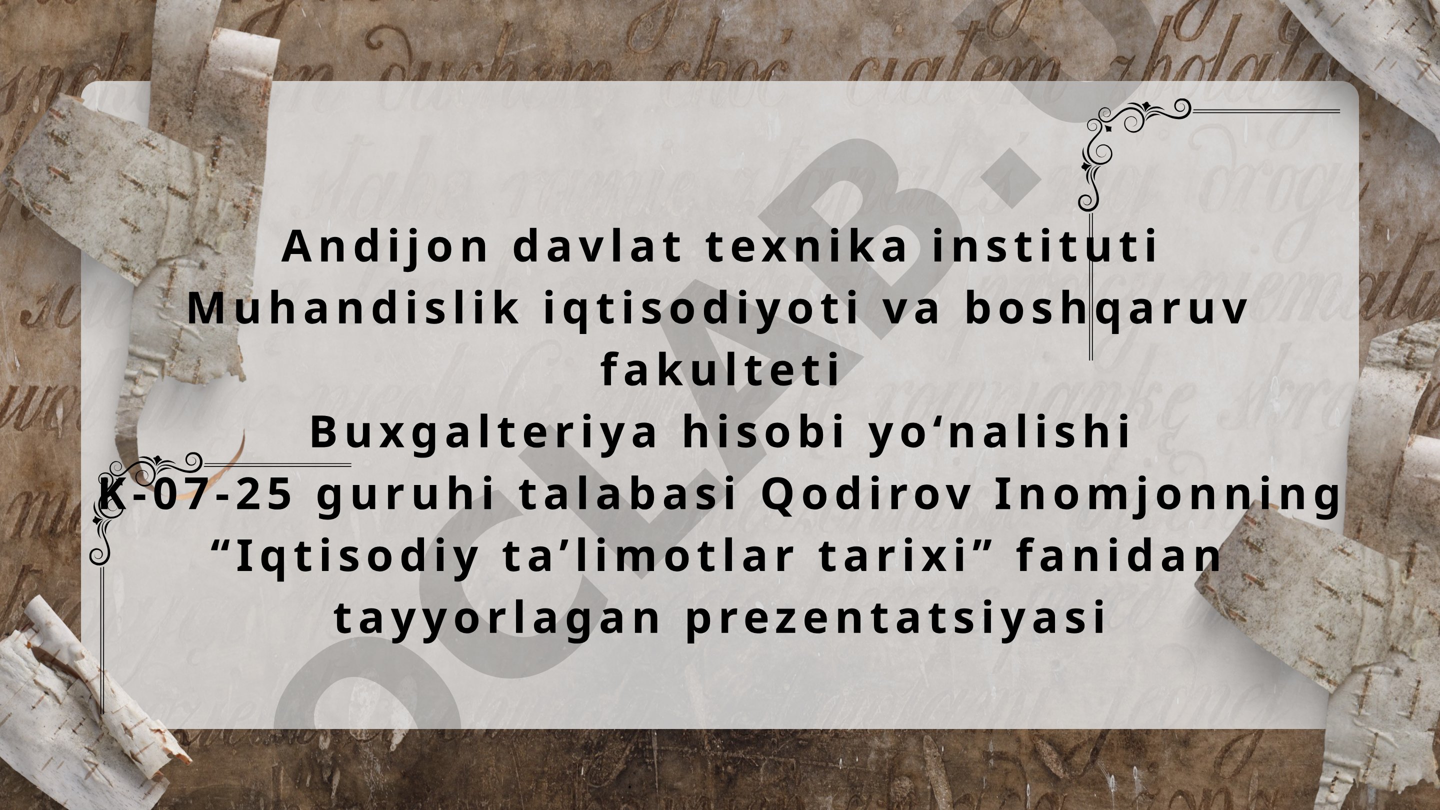 Temur va Temuriylar davridagi iqtisodiy siyosatning hozirgi davr uchun ahamiyati