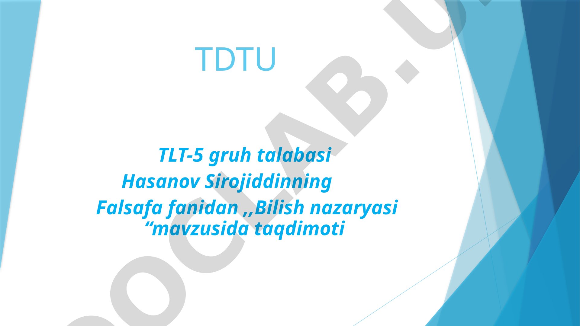 Bilish nazariyasi, bilish jarayoni, subyekt va obyekt, bilish turlari haqida