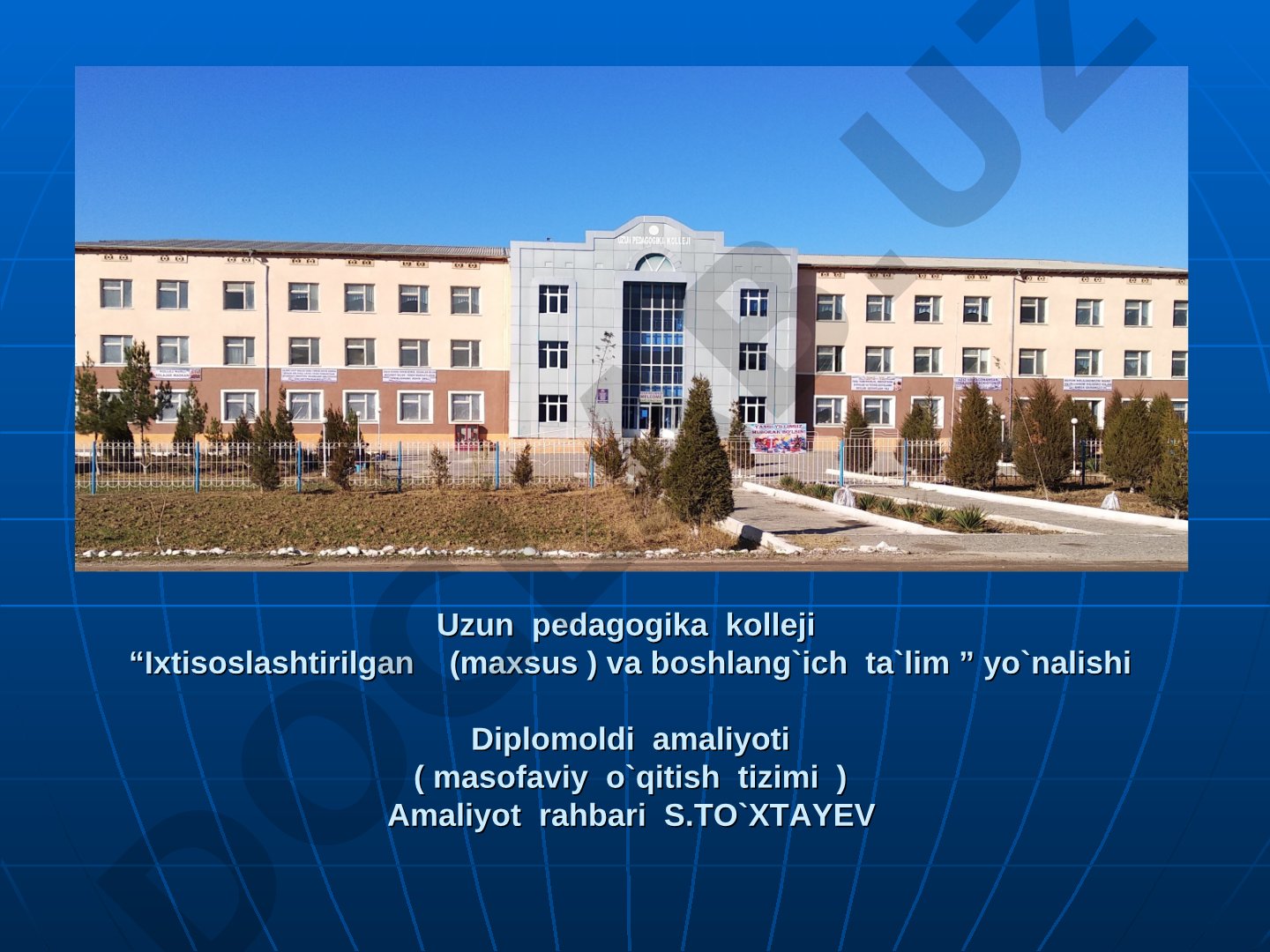 Amaliyotchilarga dars reja tuzishga, ko'rgazmali qurollar tayyorlashga ko'rsatmalar berish