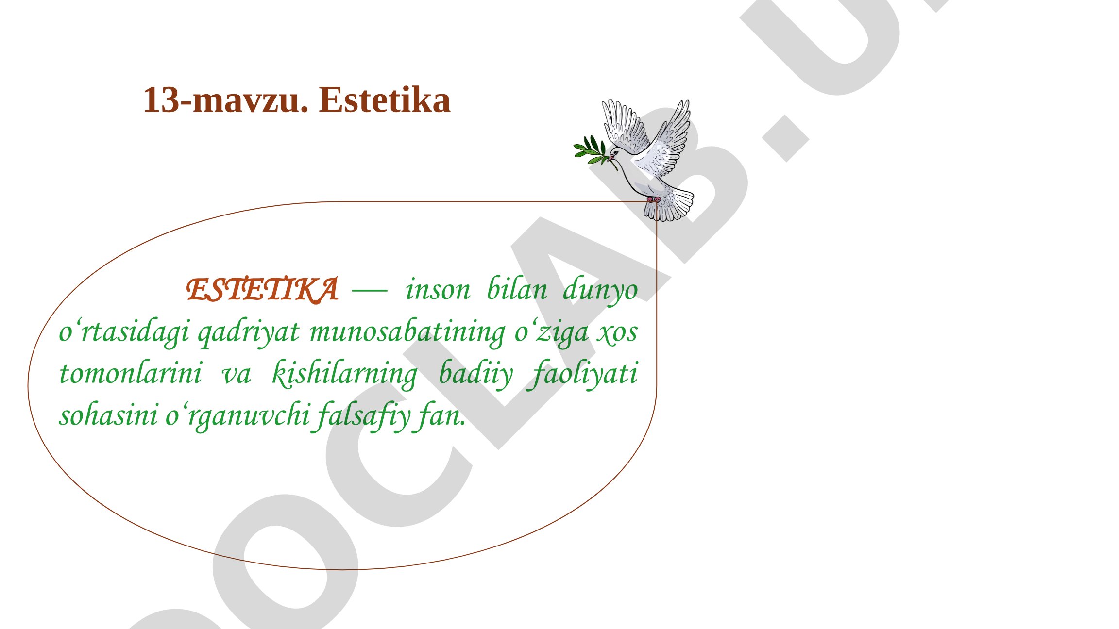 Estetika — go'zallik falsafasi