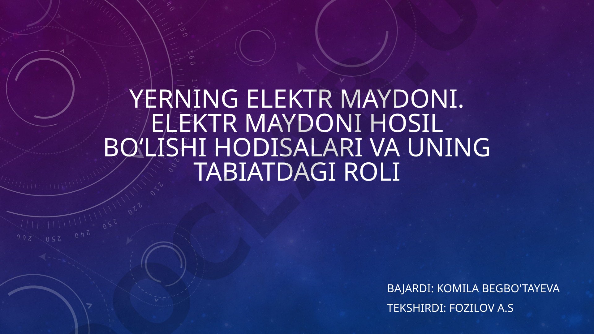 Yerning elektr maydoni