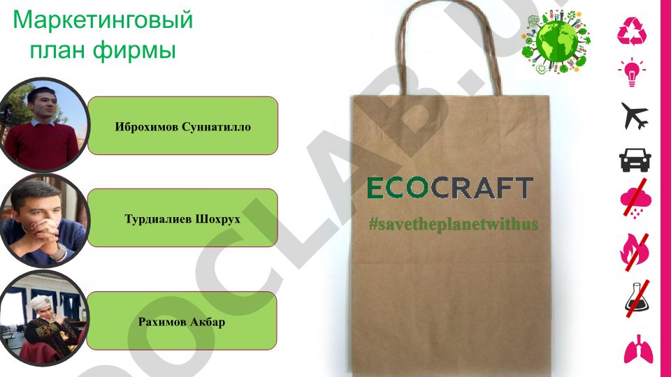 Маркетинговый план компании ECOCRAFT по производству картонных пакетов