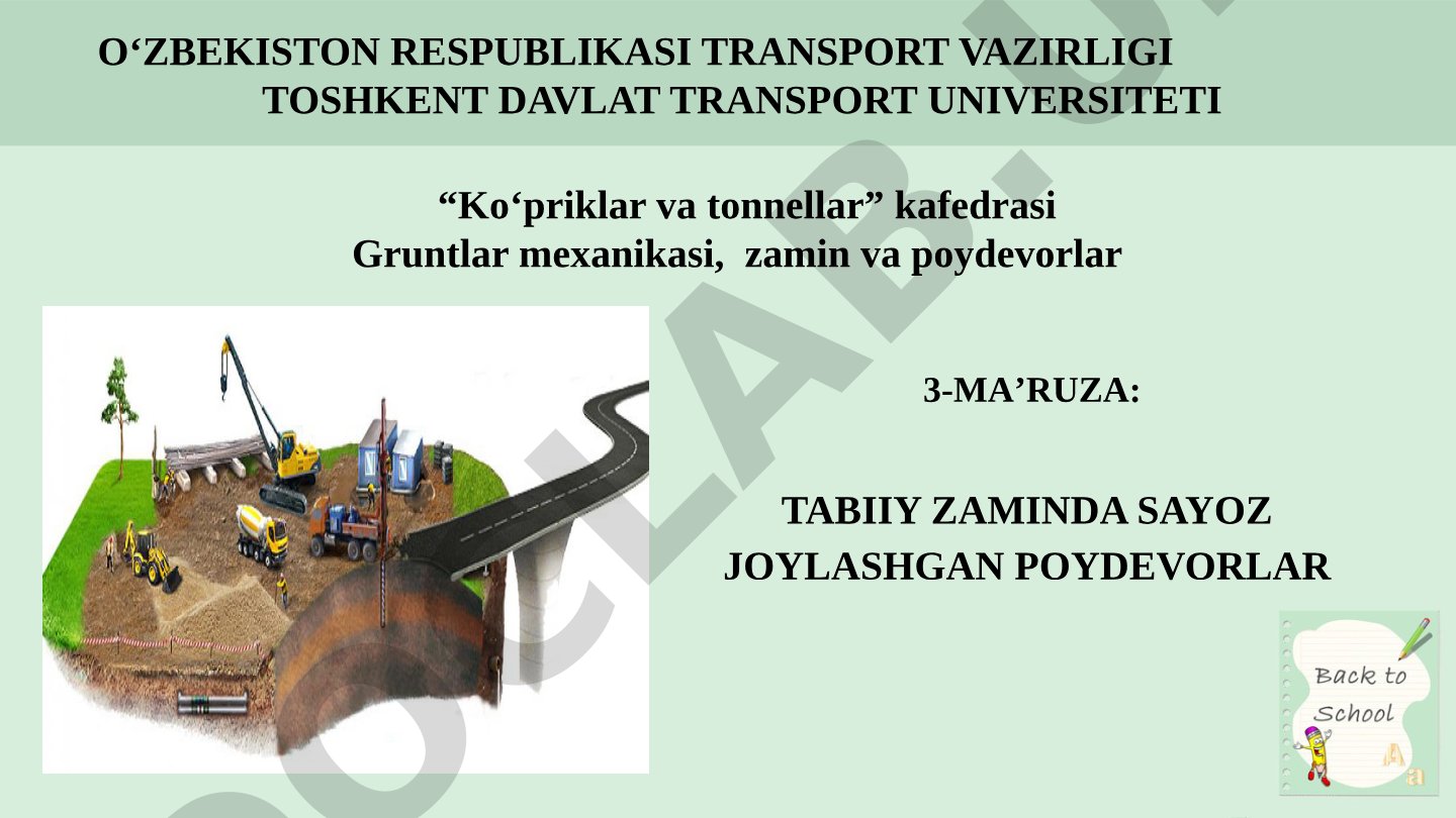 Tabiiy zaminda sayoz joylashgan poydevorlar