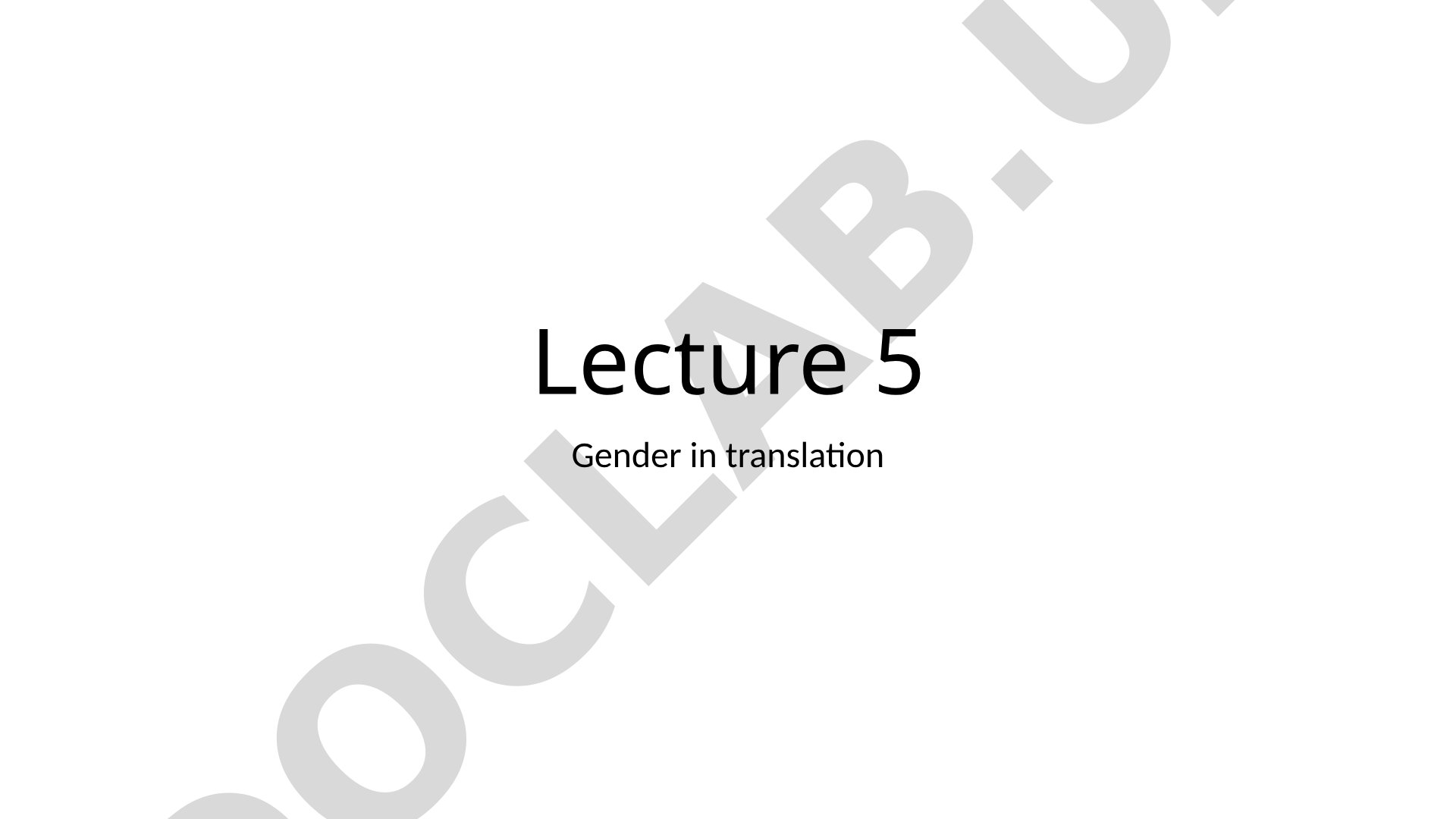 Gender in translation Modern Sociological Interpretation of Gender