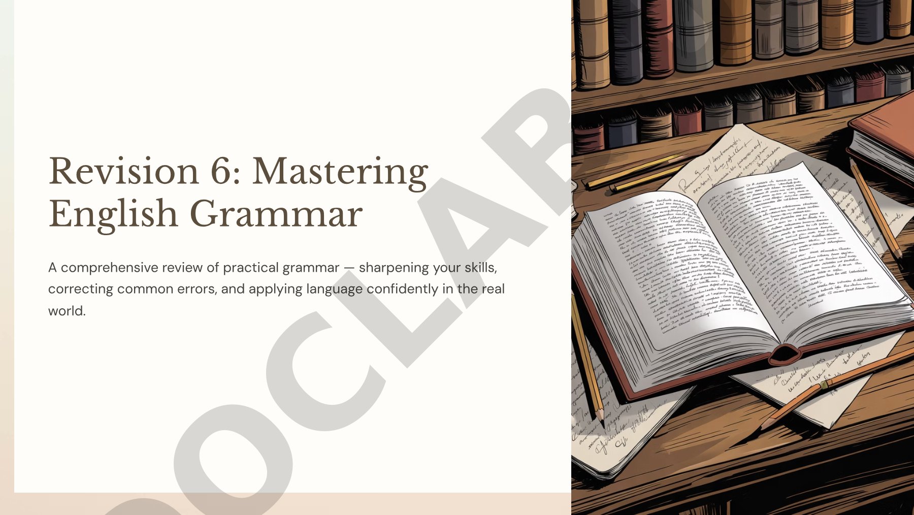 Revision 6: Mastering English Grammar