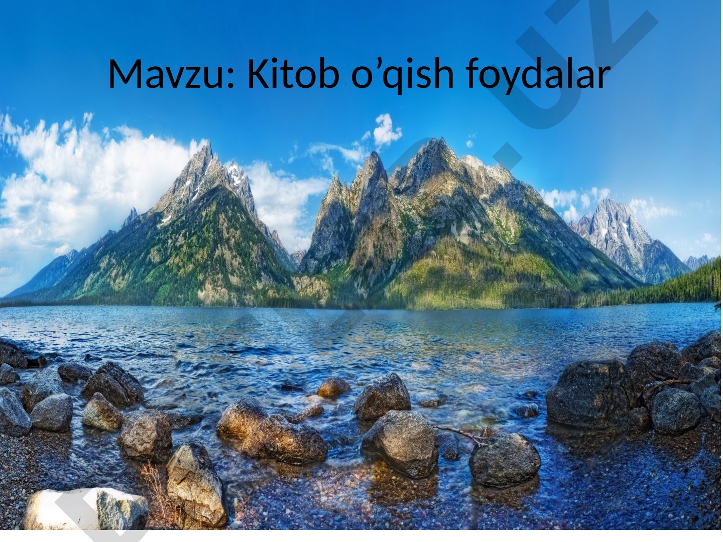 Kitob o'qishning foydalari, mashhur kitoblar va kun jadvali haqida taqdimot