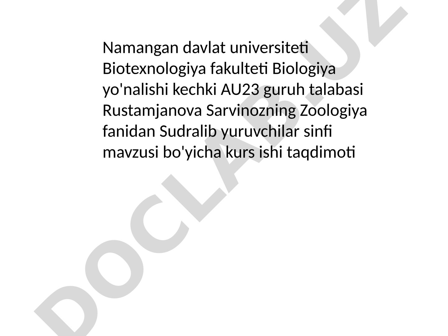 Sudralib yuruvchilar sinfi