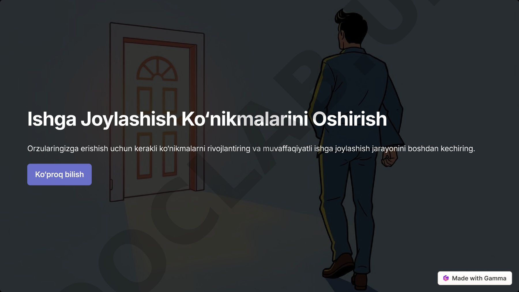 Ishga Joylashish Ko‘nikmalarini Oshirish