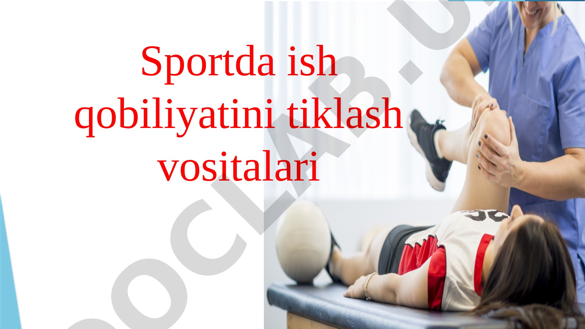 Sportda ish qobiliyatini tiklash vositalari