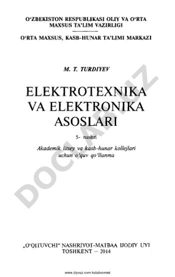 Elektrotexnika va elektronika asoslari