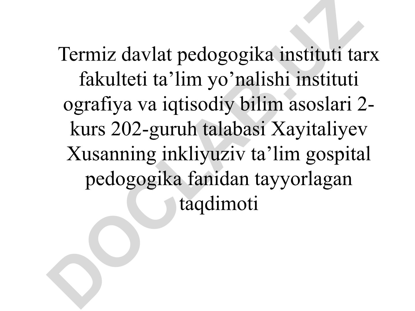 Inklyuziv ta’lim modellari: tahlili va xususiyatlari