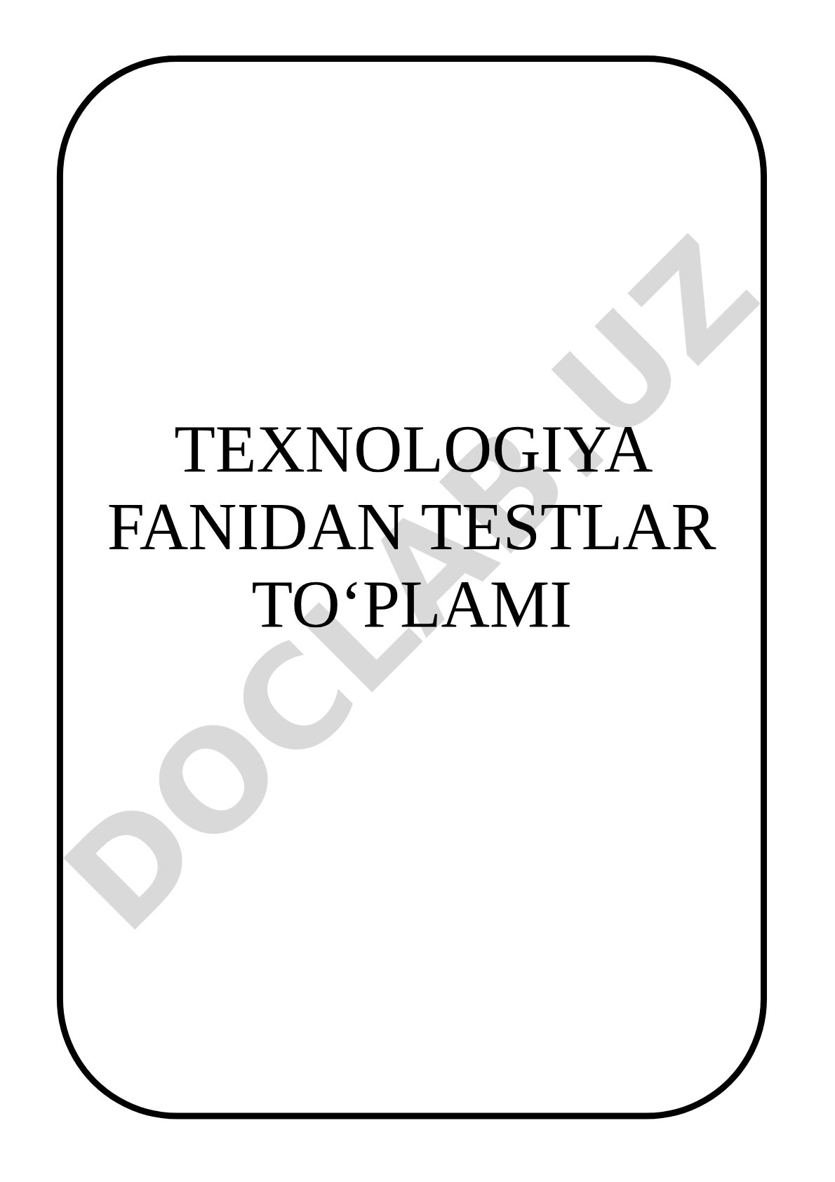 6-sinflar uchun mehnat fanidan testlar