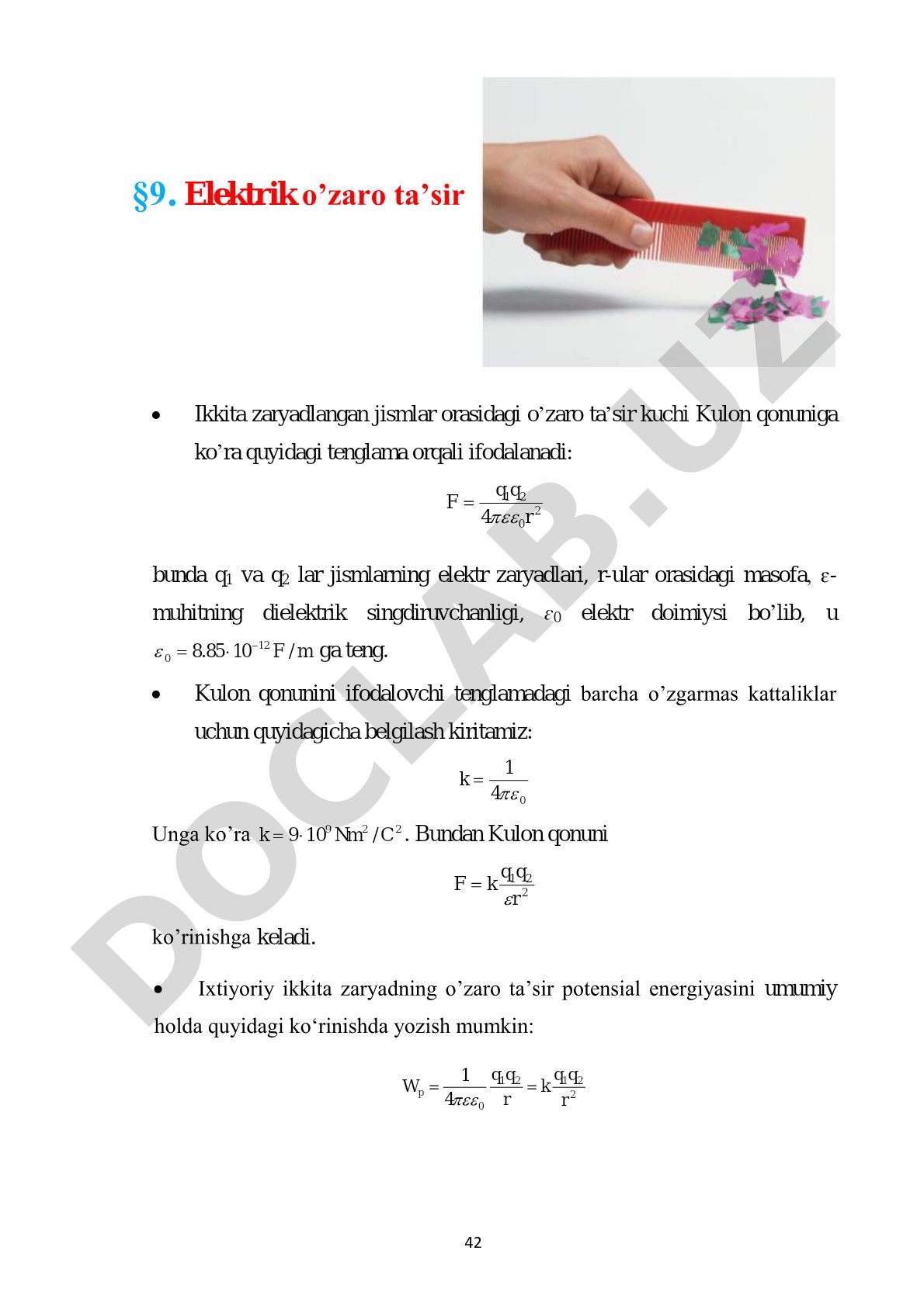 Elektrik o’zaro ta’sir