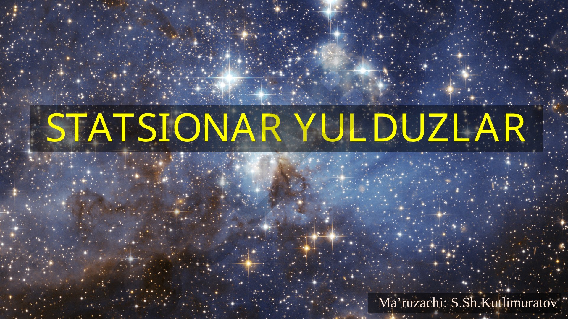 Statsionar yulduzlarning fizik ko'rsatkichlari va spektri