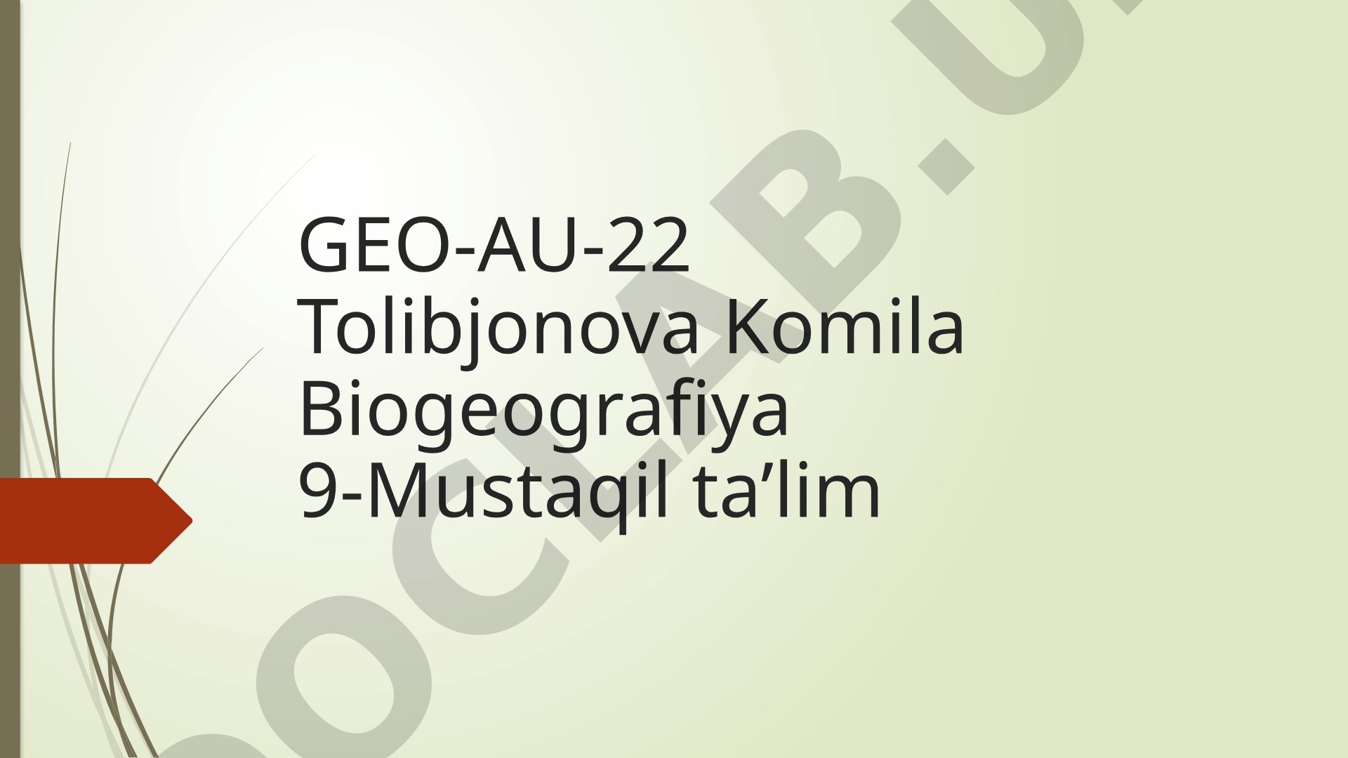 Okean biogeografiyasi va bioxorionlar: Hind va Tinch okeanlari marjon riflarini solishtirish