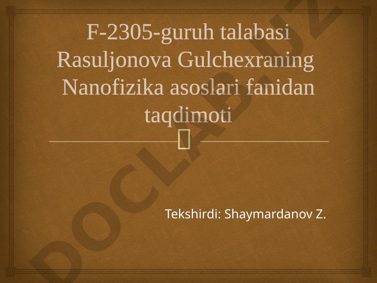 Nanozarralarni o’lchamlari bo’yicha taqsimlanishini o’rganish usullari