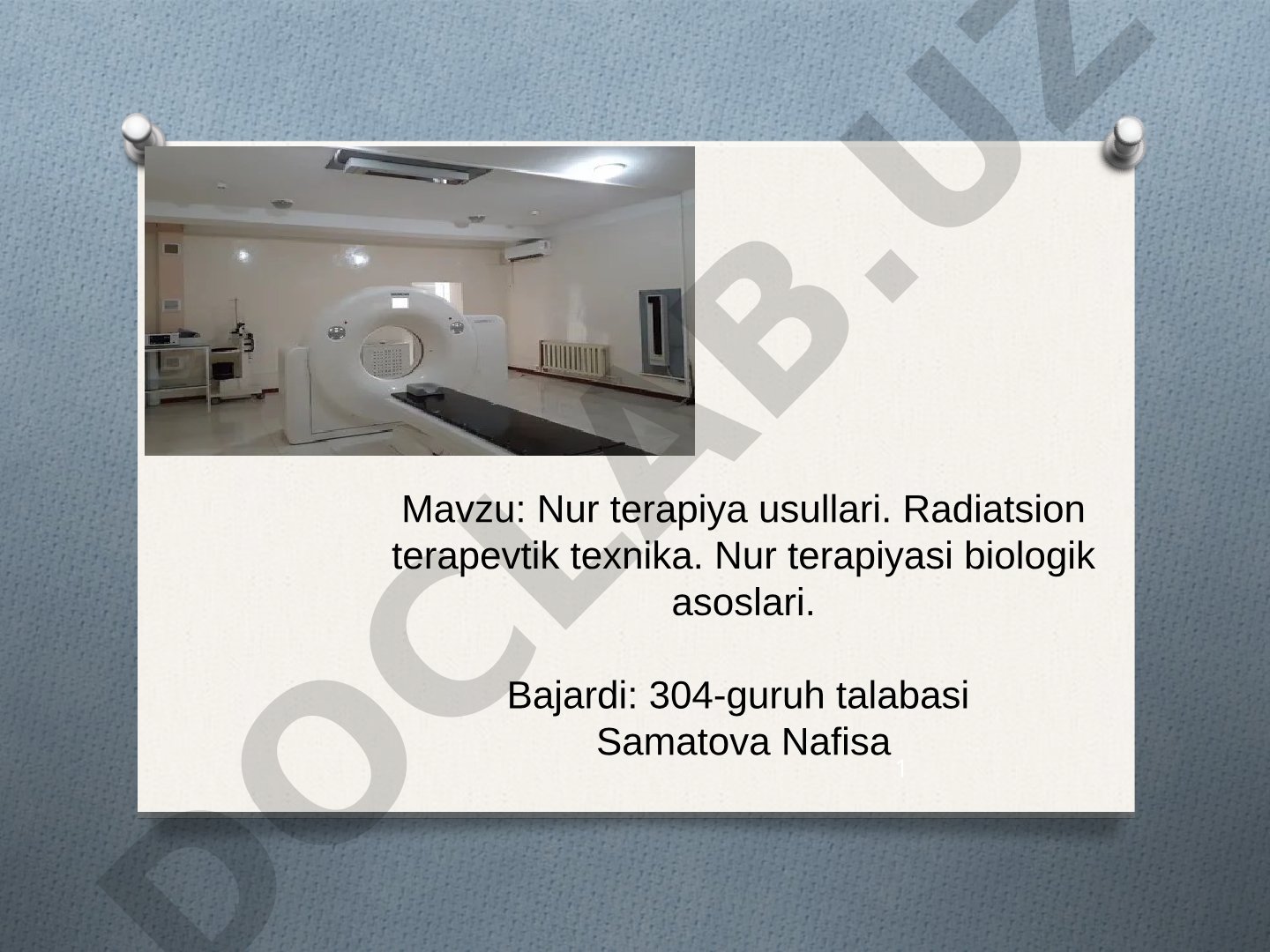 Nur terapiya usullari. Radiatsion terapevtik texnika. Nur terapiyasi biologik asoslari.