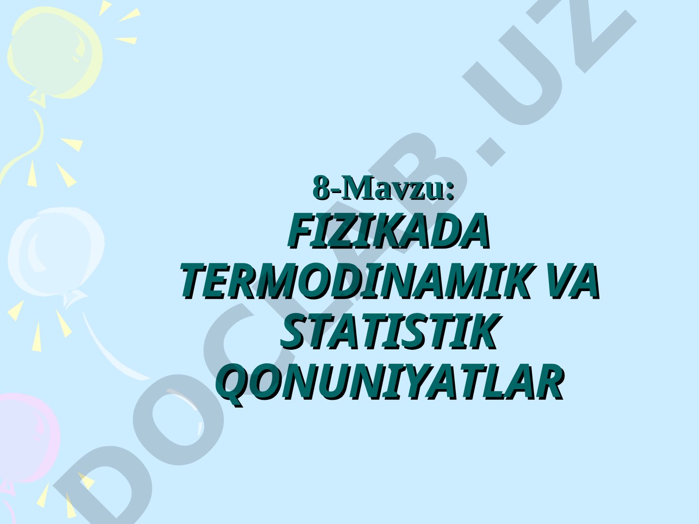 Fizikada termodinamik va statistik qonuniyatlar
