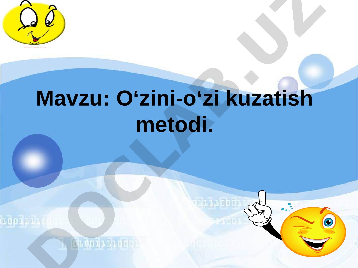O‘zini-o‘zi kuzatish metodi