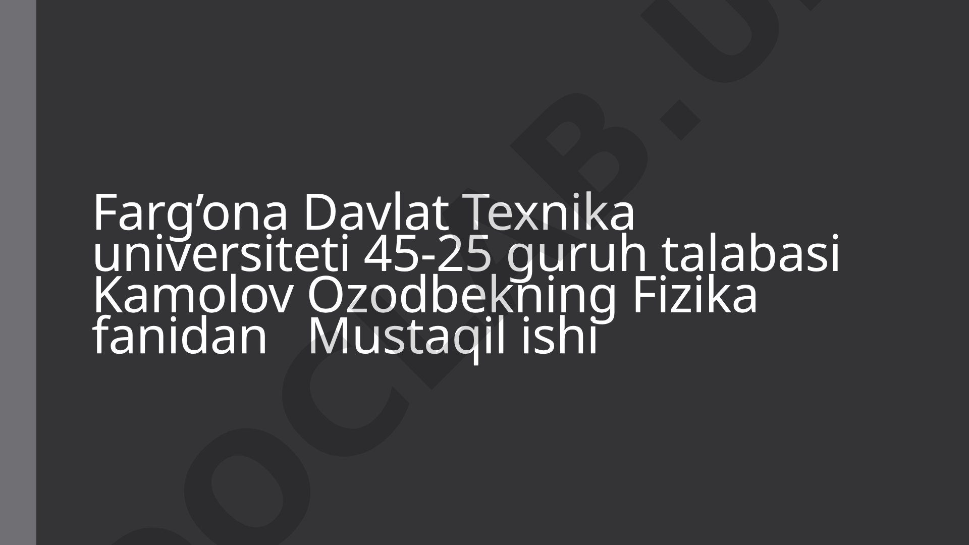 Qo’zg’almas o’q atrofida aylanayotgan qattiq jismning inertsiya momenti va kinetik energiya. Shteyner tenglamasi.