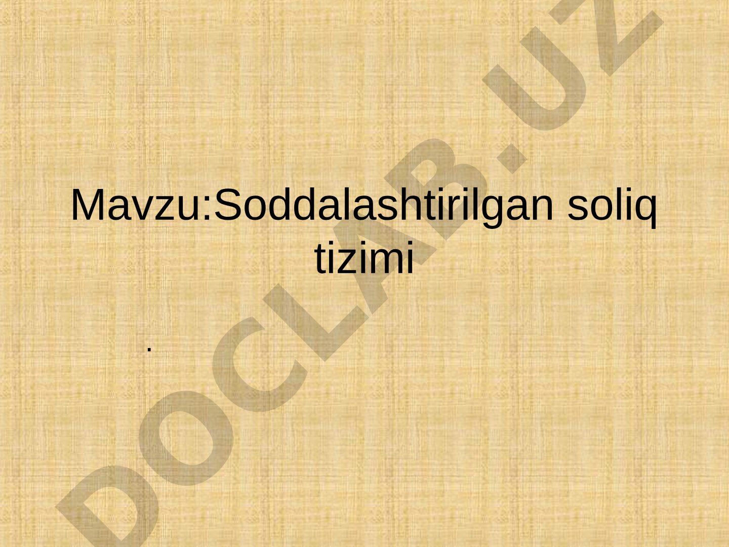Soddalashtirilgan soliq tizimi . Soddalashtirilgan soliq tizimining ahamiyati