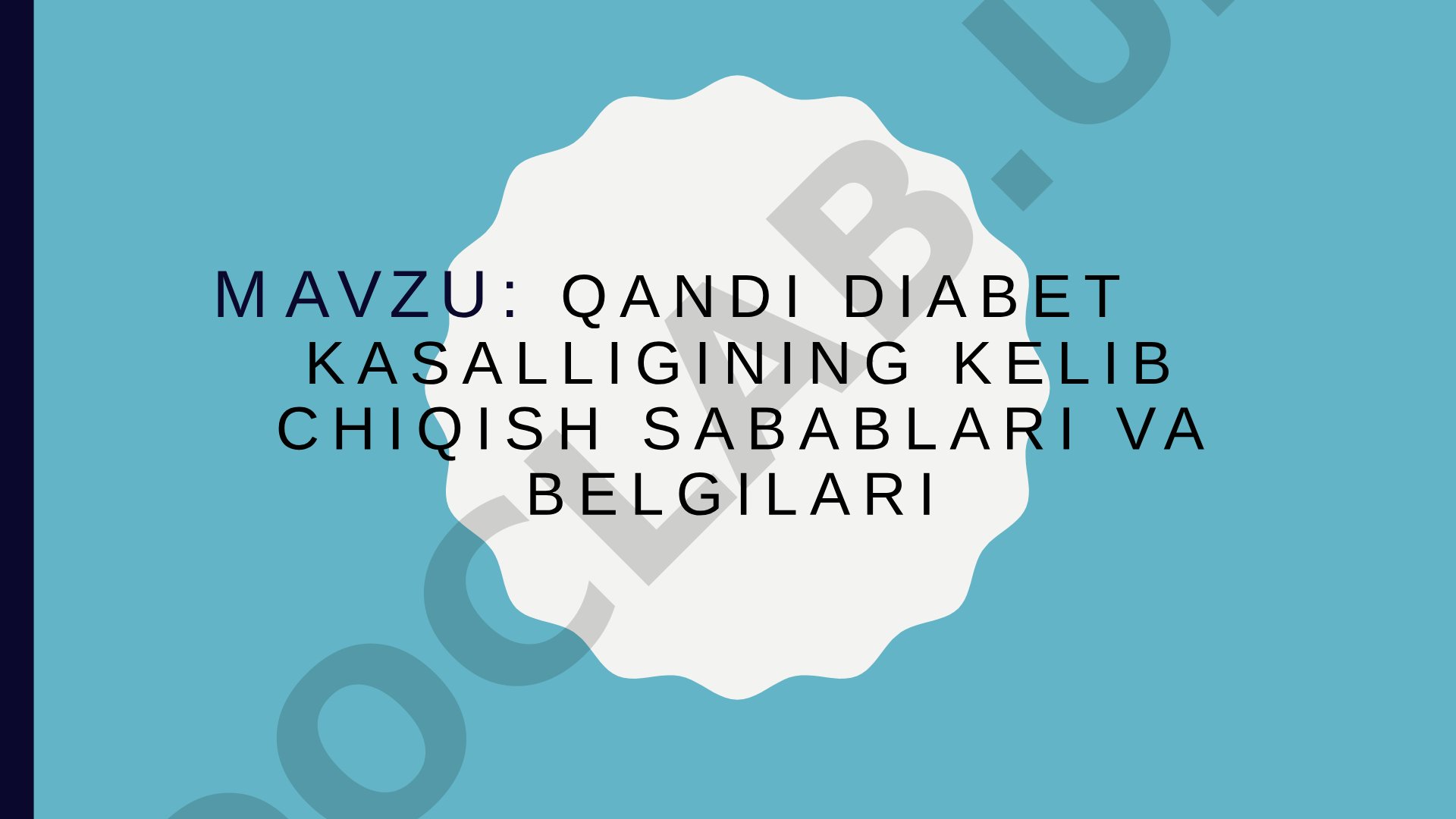 Qandli diabet kasalligining kelib chiqish sabablari va belgilari