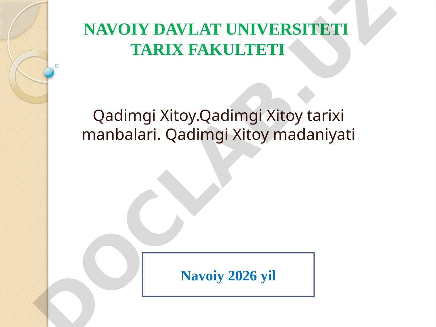 Qadimgi Xitoy tarixi, manbalari va madaniyati