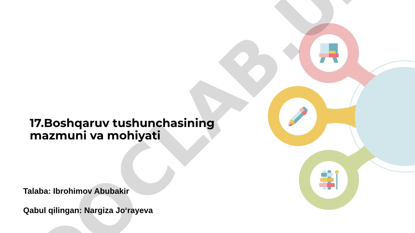 Boshqaruv tushunchasining mazmuni va mohiyati