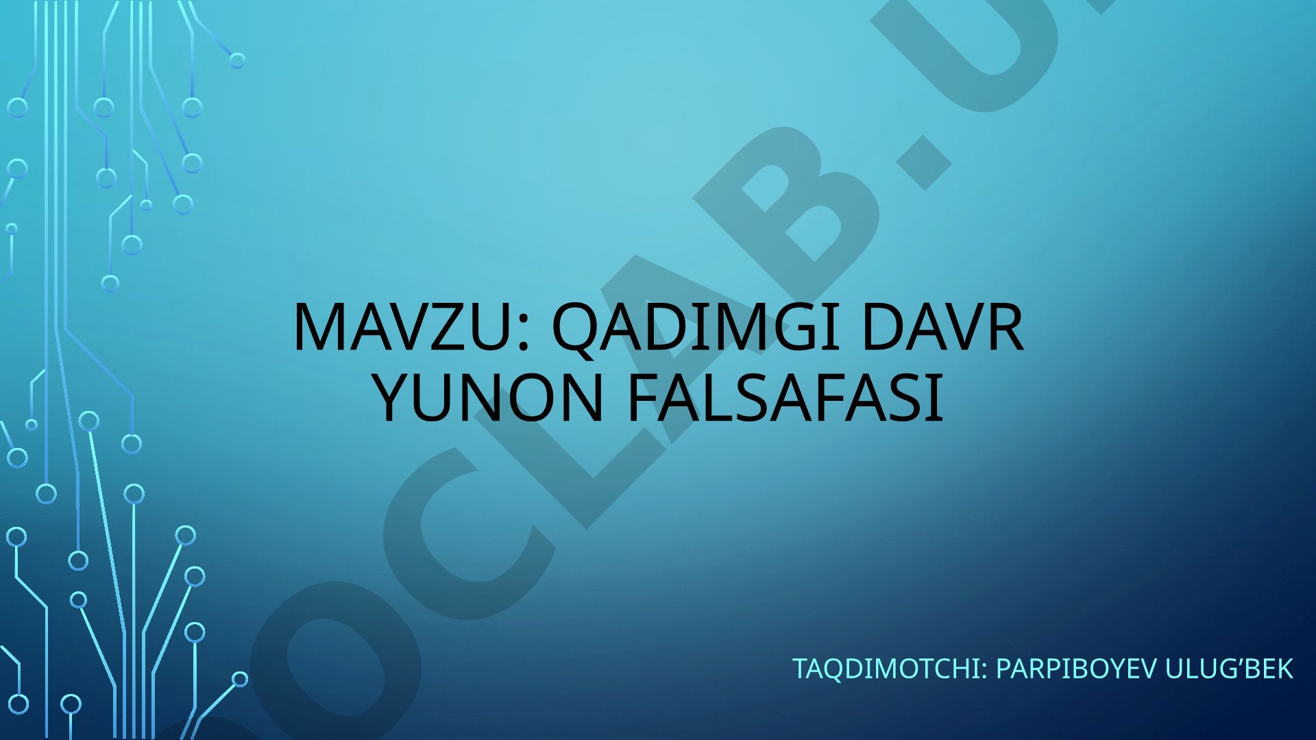 Qadimgi davr yunon falsafasi