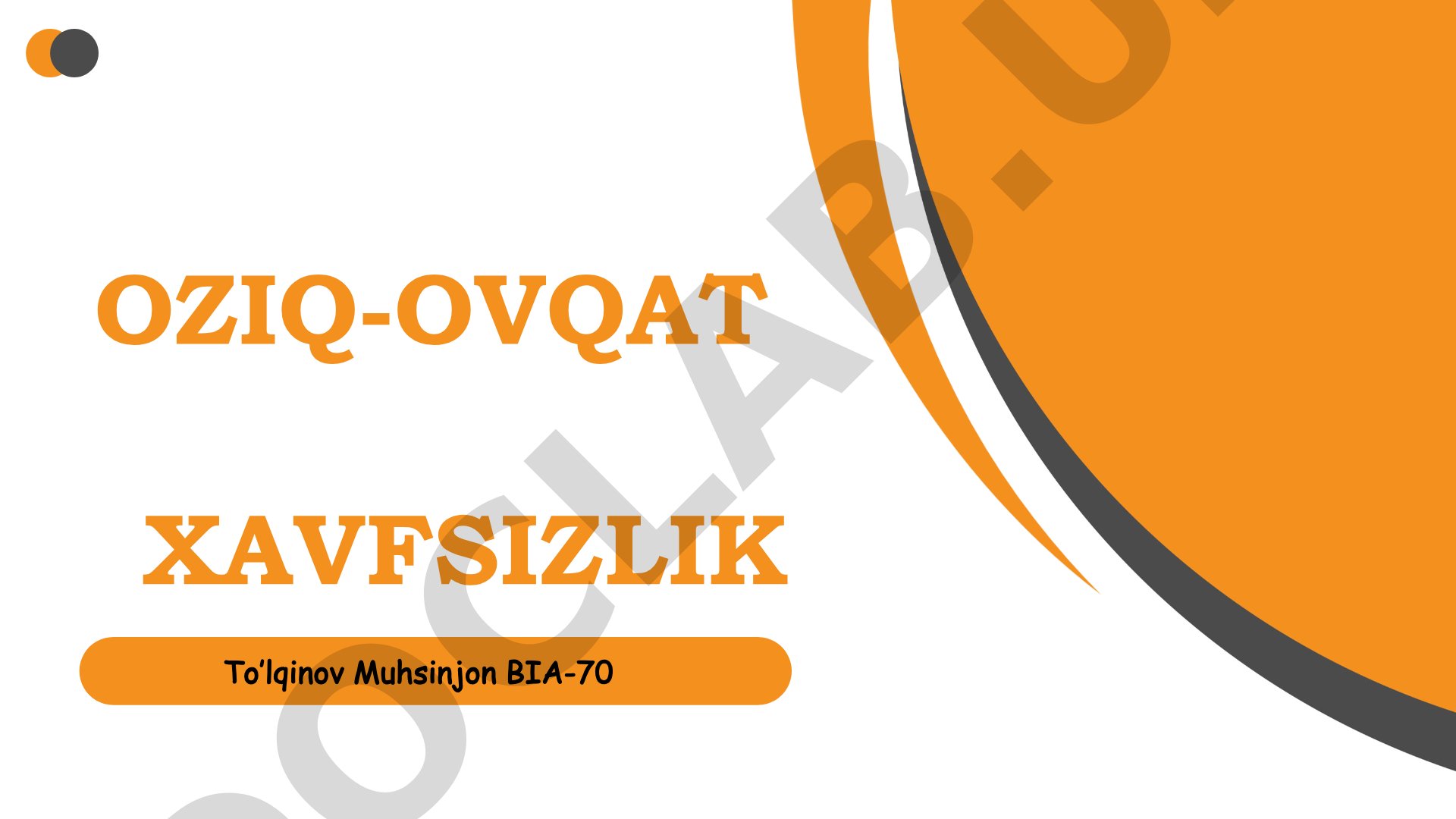 Oziq-ovqat xavfsizligi