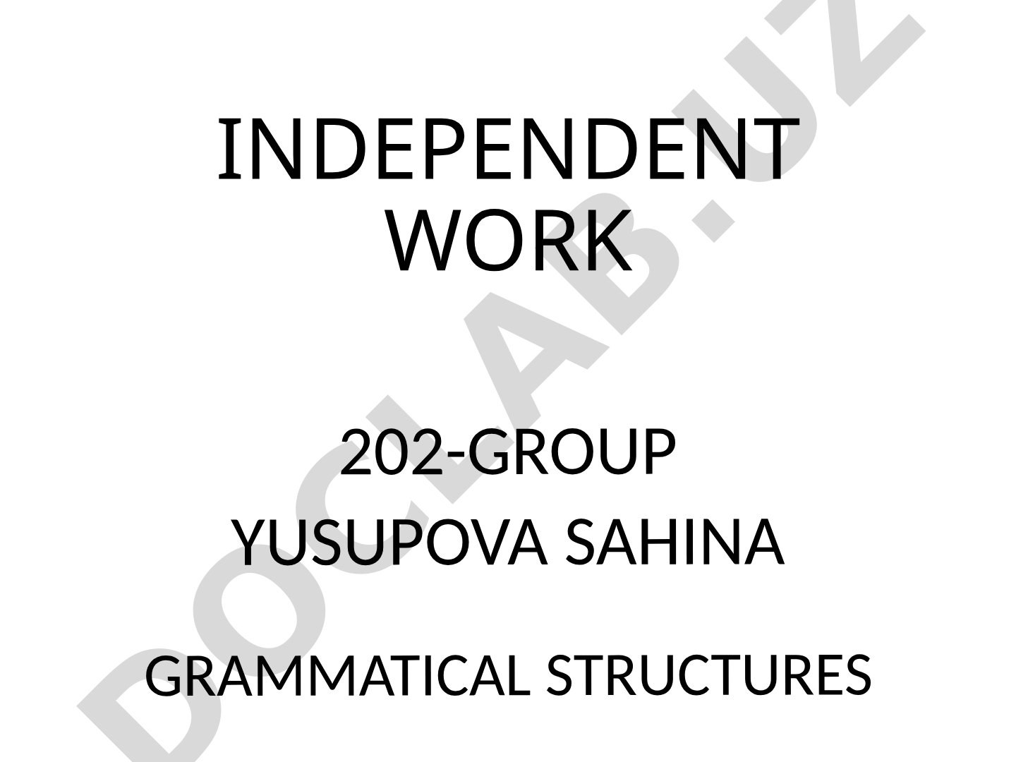Presentation on grammatical structures in English