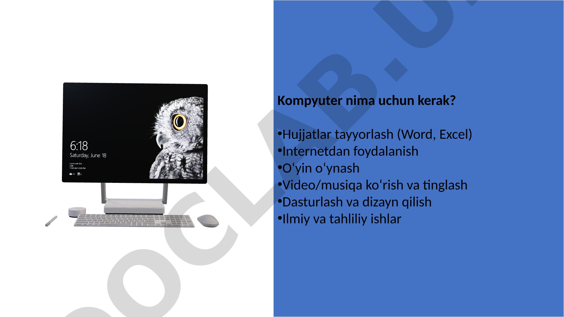 Kompyuter nima uchun kerak?