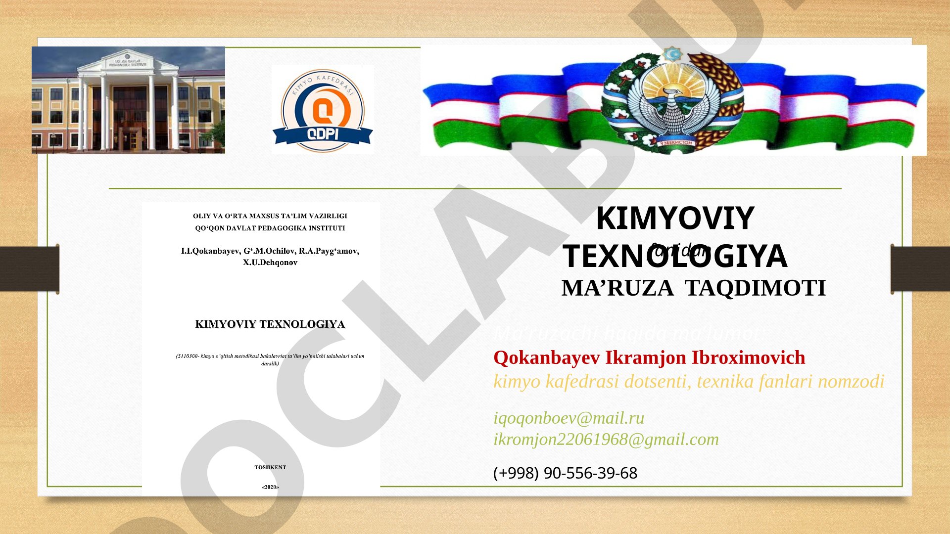 Mineral o'g'itlar ishlab chiqarishning umumiy jihatlari va ularning turlari. Azotli o'g'itlar