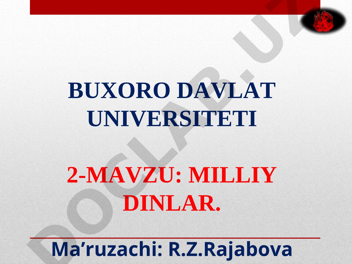 Milliy dinlar: yahudiylik, hinduizm, konfutsiylik, daosizm, zardushtiylik