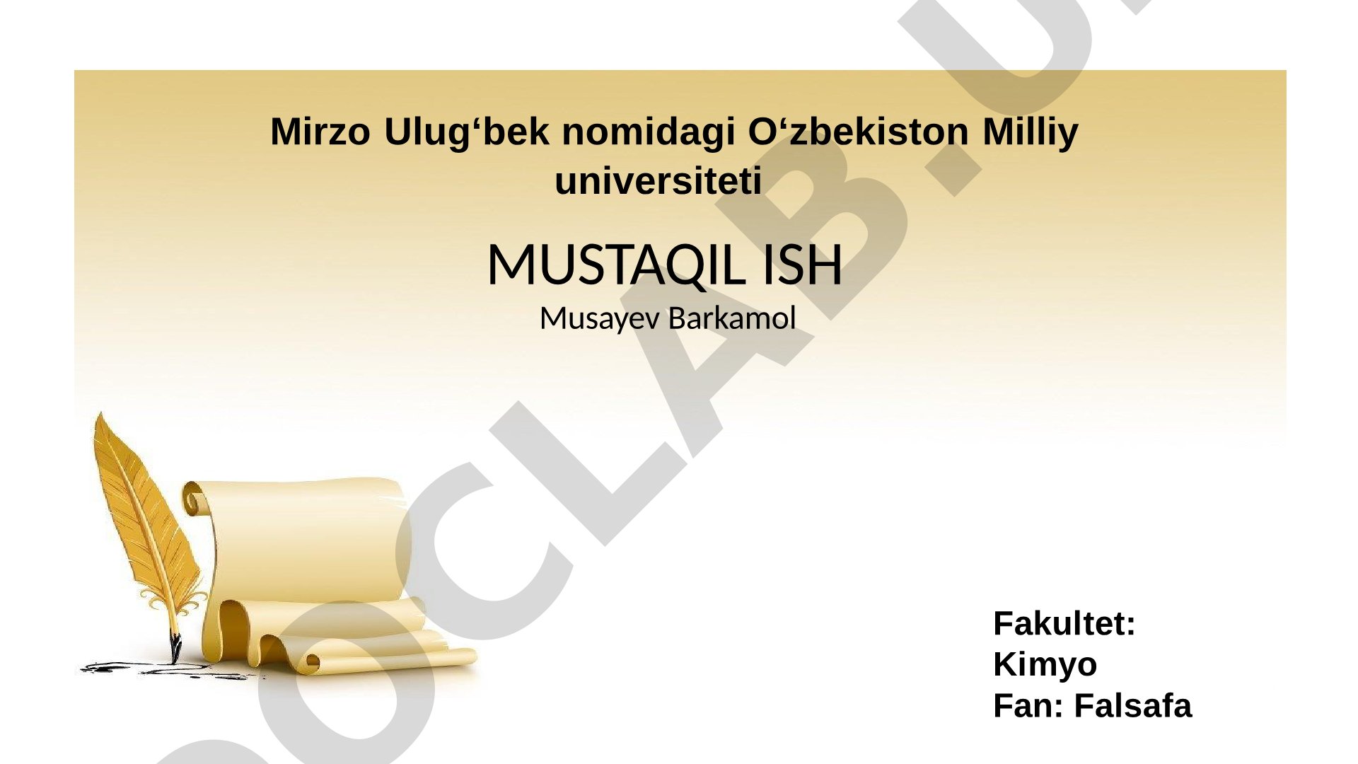 Aksiologiya: qadriyatlar turlari va o'zbek milliy qadriyatlari