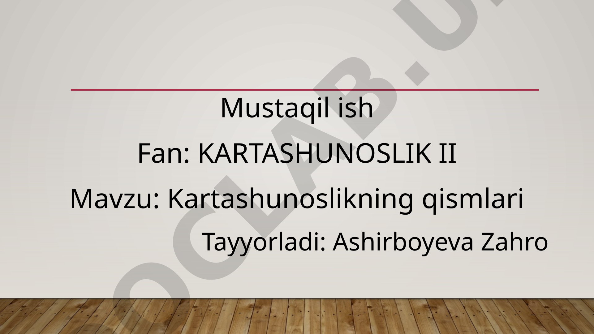 Kartashunoslikning qismlari