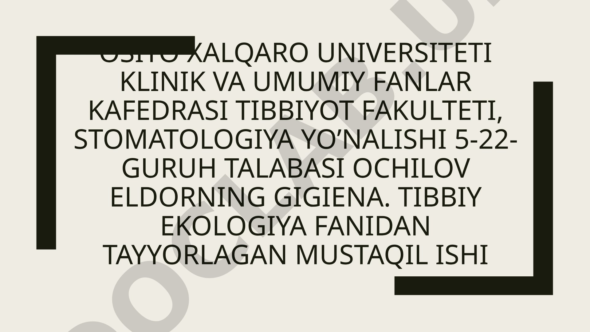Havoning changlanganligini tekshirish va baholash
