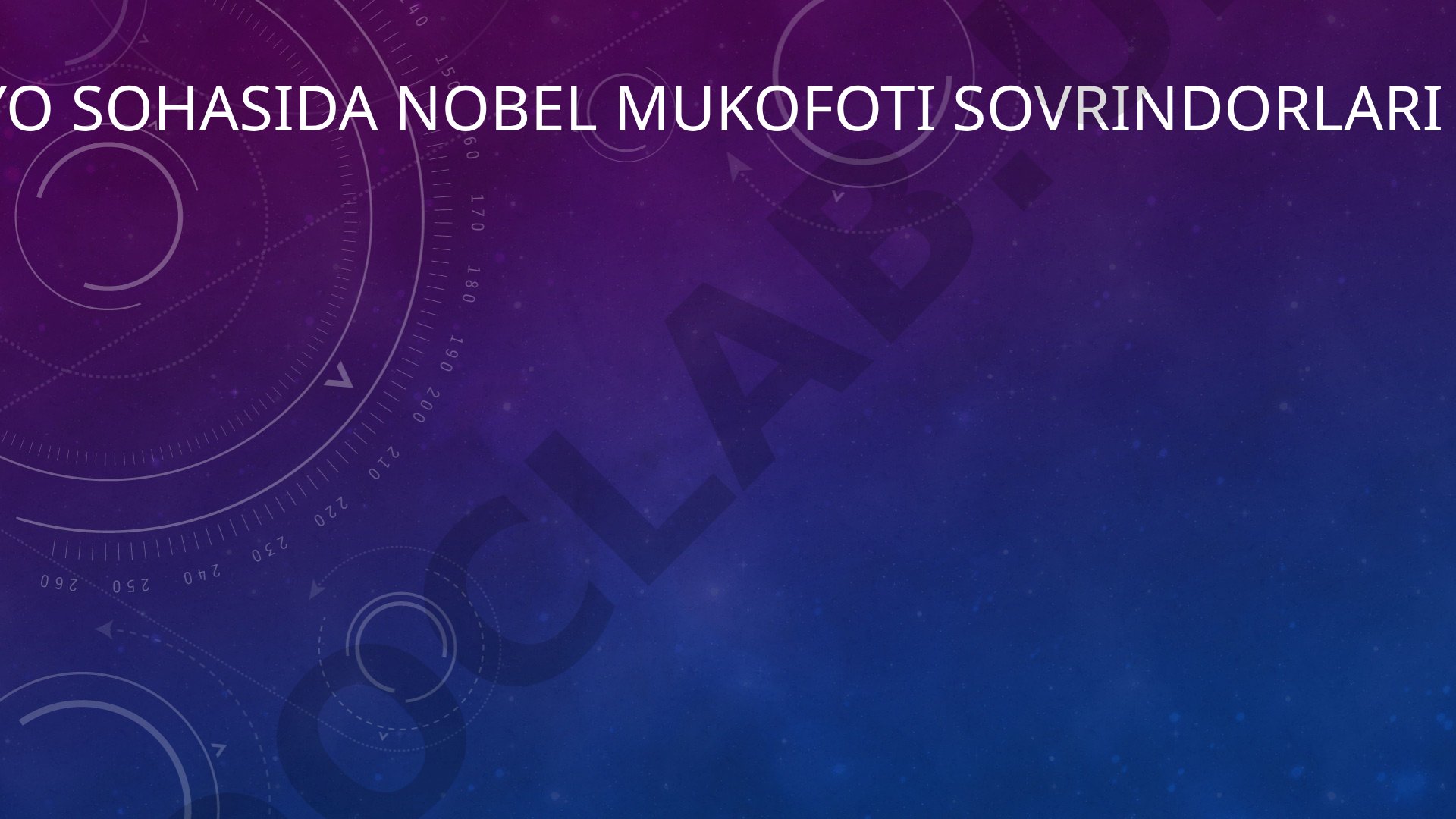 Kimyo Nobel mukofoti sovrindorlari