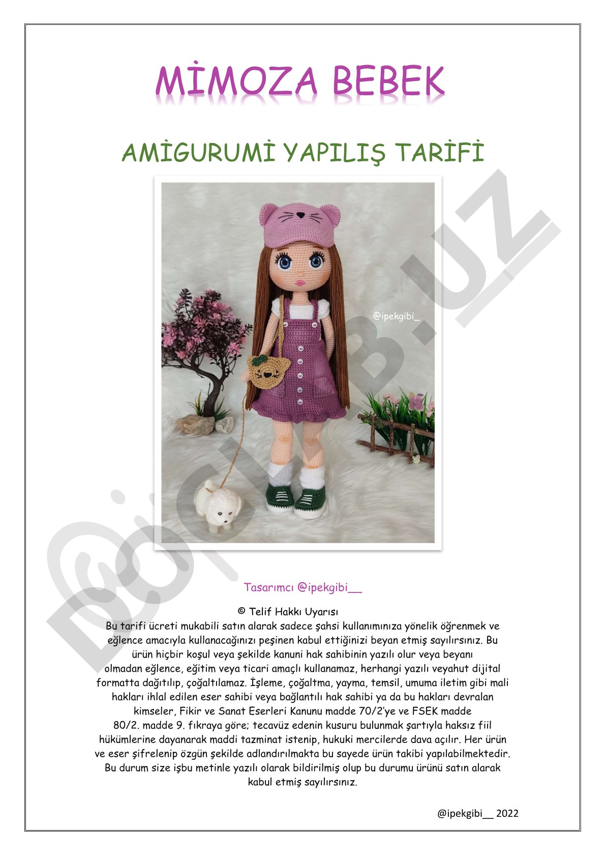 Mimoza Bebek Amigurumi Yapılış Tarifi