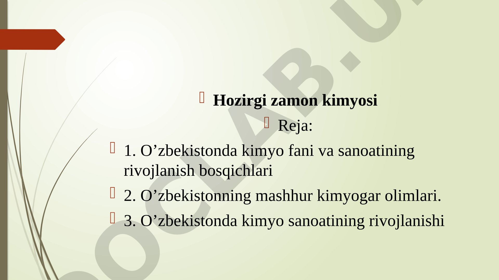 Hozirgi zamon kimyosi