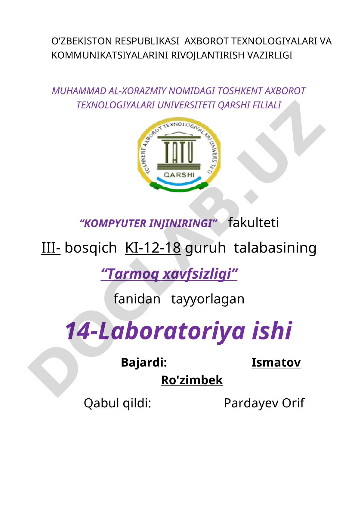 WRT300N routerida WPA protokolini sozlash bo'yicha laboratoriya ishi