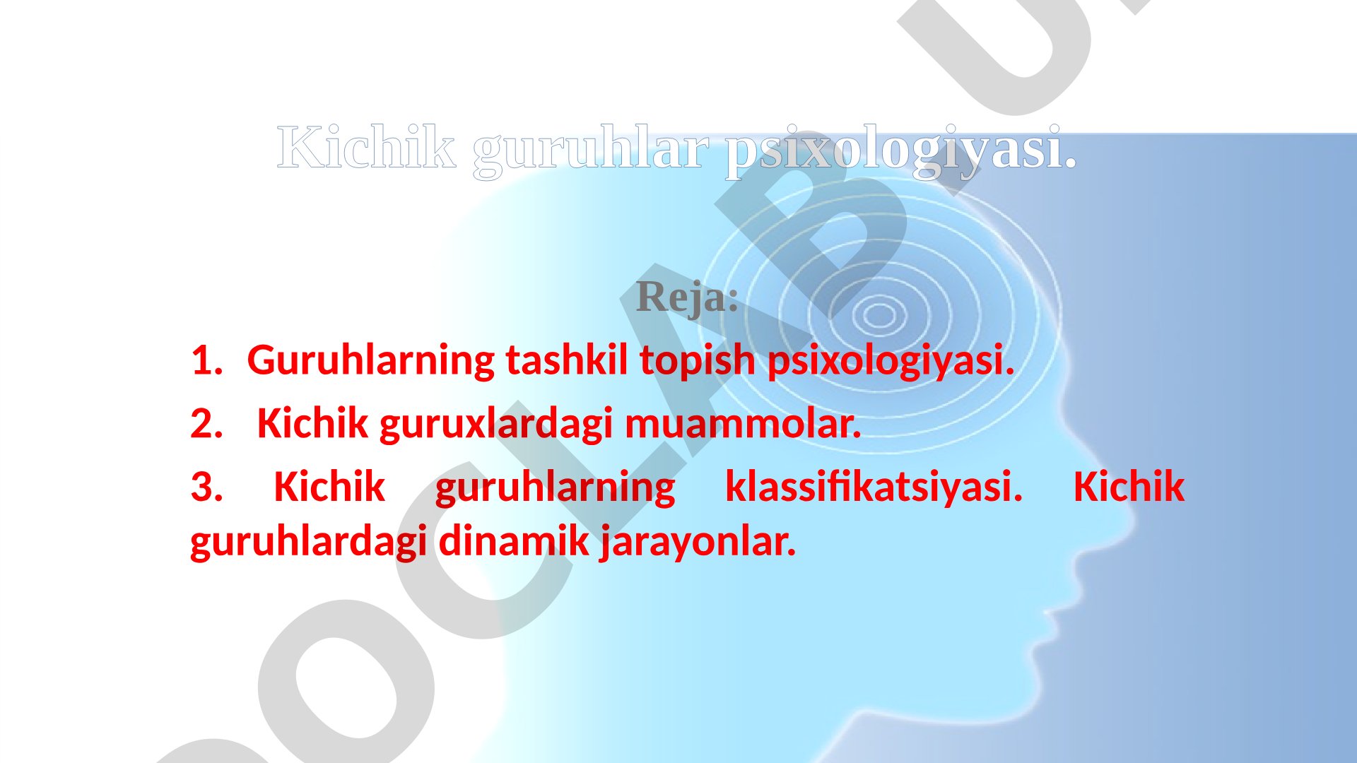 Kichik guruhlar psixologiyasi
