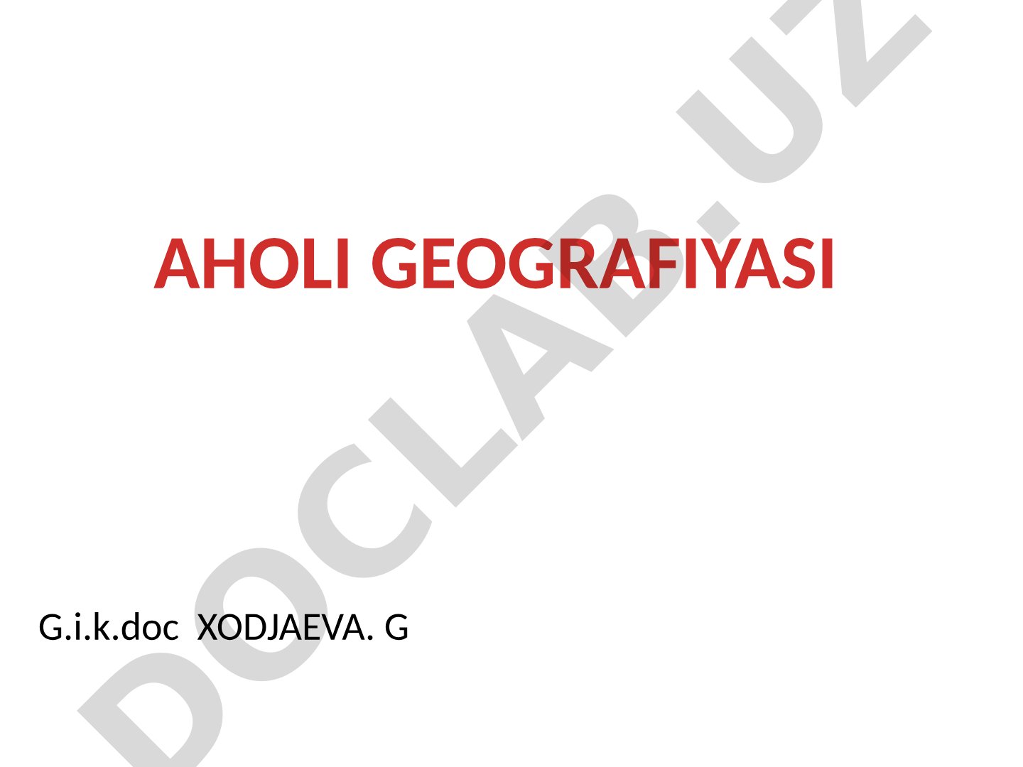 Dunyo aholisi takror barpo bo’lishi va uning turlari. Demografik o’tish