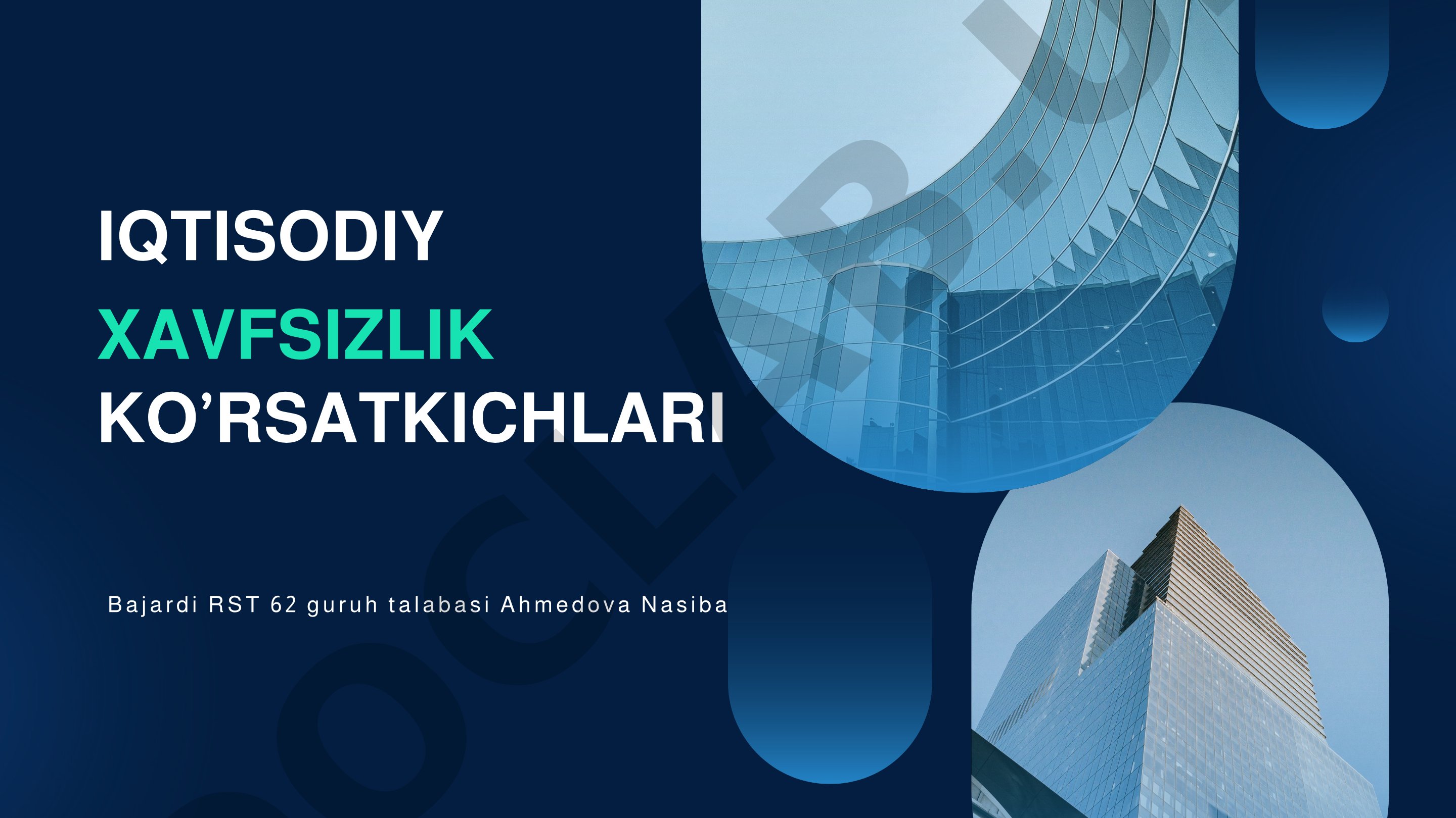 Iqtisodiy xavfsizlik ko'rsatkichlari